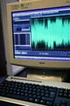 Audio Download Service Launch - PC running sound editong software